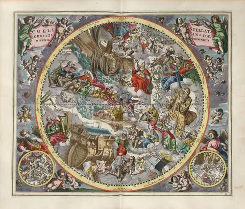 Andreas Cellarius, Coeli Stellati Christiani Haemisphaerium Prius, from Harmonia Macrocosmica