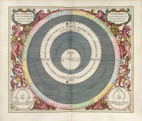 Andreas Cellarius, Hypothesis Ptolemaica, from Harmonia Macrocosmica